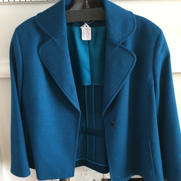Akris Punto Teal Blue Jacket - Picture 1 of 13